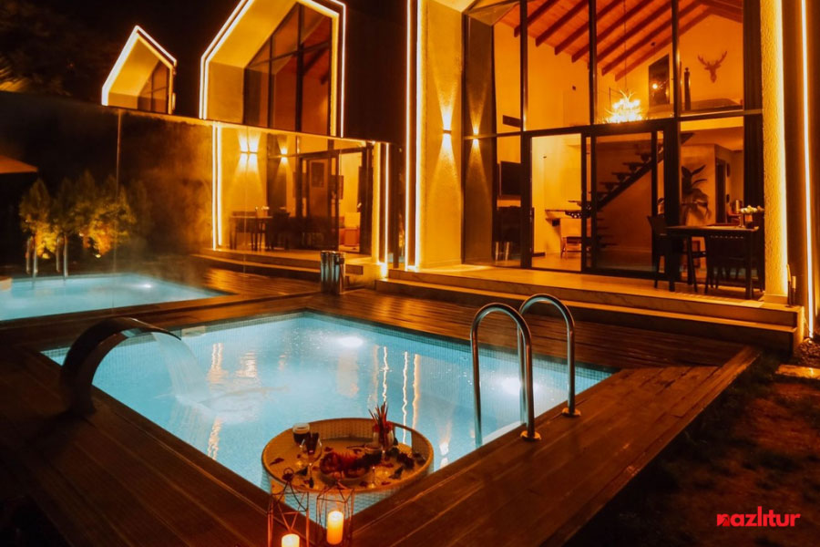 Isıtmalı Havuzlu Lüks Bungalov Balayı Tatili